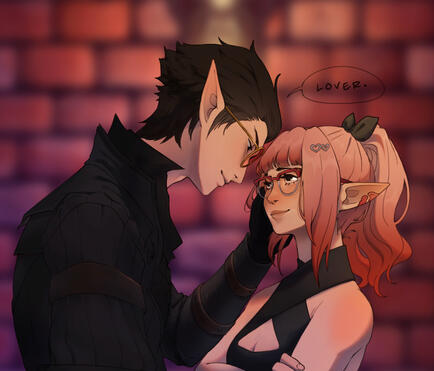 rendered // 2 people